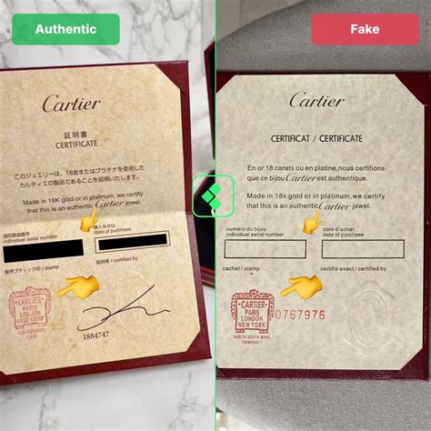 fake cartier certificate|cartier authenticity check.